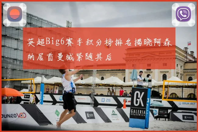 英超Big6赛季积分榜排名揭晓阿森纳居首曼城紧随其后